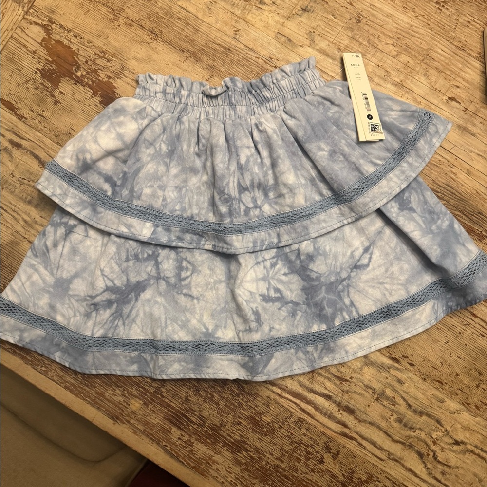 NWT Tween AQUA Girl Ruffle skirt size Med (8-10) Teen
